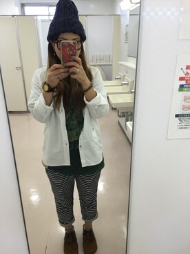 「goslowcaravan」｜「アイテム（ニットキャップ/ビーニー）」を使った、チャンタケさん（レディース・150cm）の秋コーディネート