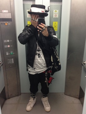 「TOPMAN（トップマン）のアイテム（ブルゾン）」を使った、mikuruさん（メンズ・165cm）の秋コーディネート