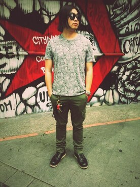 「asos」｜「アイテム（腕時計）」を使った、Dafish Chenさん（メンズ・183cm）の冬コーディネート