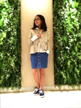 「Rinajour（リナジュール）のアイテム（テーラードジャケット）」を使った、のんさん（レディース・156cm）の春コーディネート
