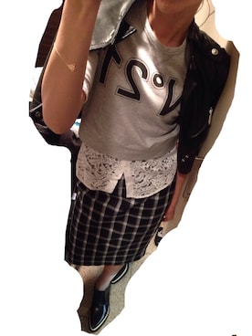 「DSQUARED2（ディースクエアード）のアイテム（ジャケット/アウター）」を使った、ちゃんあやさん（レディース・163cm）の春コーディネート