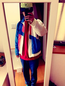 「大阪」｜「アイテム（ナイロンジャケット）」を使った、ちゃんなお[Channao]さん（メンズ・173cm）の冬コーディネート