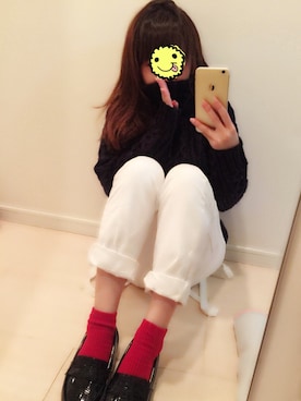 「黒タートルネック」｜「アイテム（その他）」を使った、サノエリさん（レディース・153cm）の冬コーディネート