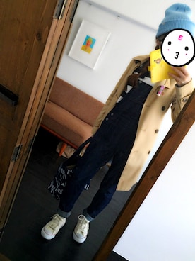 「CONVERSE（コンバース）のCONVERSE ALL STAR　ハイカットスニーカー（スニーカー）」を使った、サノエリさん（レディース・153cm）の春コーディネート