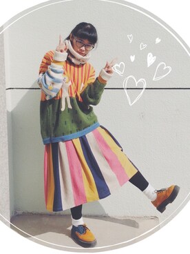 「TYAKASHAのアイテム（ニット/セーター、その他）」を使った、susanさん（レディース）の春コーディネート