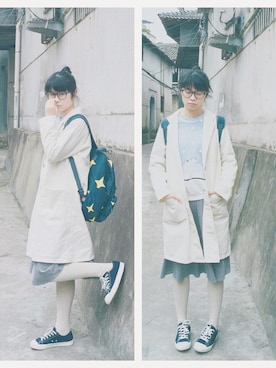 「Samansa Mos2（サマンサ モスモス）のアイテム（トレンチコート）」を使った、susanさん（レディース・163cm）の春コーディネート