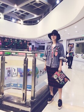 「AAのアイテム（ジャケット/アウター）」を使った、谢沂真さん（レディース・160cm）の春コーディネート