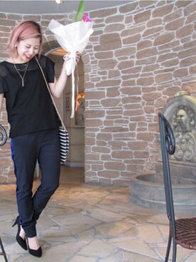 「OKIRAKU」｜シーバースさん（レディース・165cm）の春コーディネート