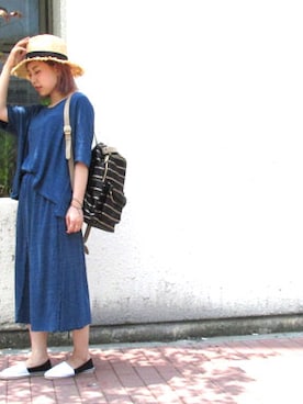 「 リネン」｜シーバースさん（レディース・165cm）の夏コーディネート