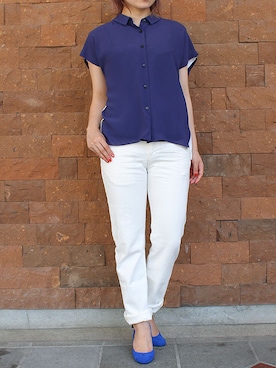 「ボーイフレンドデニム」｜シーバースさん（レディース・165cm）の夏コーディネート