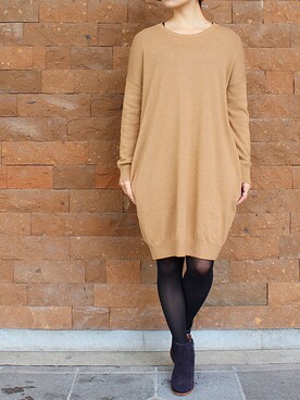 「アンゴラニット」｜シーバースさん（レディース・165cm）の冬コーディネート