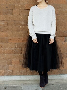 「アンゴラニット」｜シーバースさん（レディース・165cm）の冬コーディネート