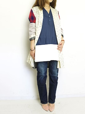 「JUN OKAMOTO（ジュンオカモト）のアイテム」を使った、シーバースさん（レディース・165cm）の春コーディネート