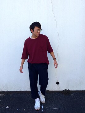 「RRL（ダブル アール エル）のアイテム（スラックス）」を使った、takumiさん（メンズ・170cm）の秋コーディネート