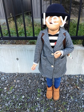 「アイテム（ブーツ）」を使った、keyʕ•̫͡•ིʔྀmeさん（キッズ・110cm）の秋コーディネート