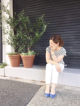 「Fin（フィン）のアイテム」を使った、TOMOさん（レディース・158cm）の夏コーディネート