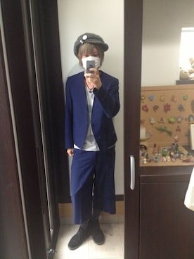 「アイテム（キャスケット）」を使った、寺田イス銀河さん（メンズ・176cm・20代）の冬コーディネート