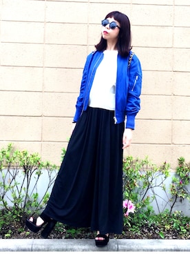「Acne Studios（アクネストゥディオズ）のアイテム（ジャケット/アウター）」を使った、Ｍ Ｏ Ｅ Ｋ Ｏさん（レディース・150cm）の春コーディネート