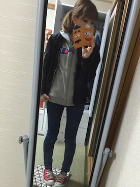 「H&M（エイチ・アンド・エム）のアイテム（ナイロンジャケット）」を使った、yoko(・∀・)さん（レディース・156cm）の秋コーディネート