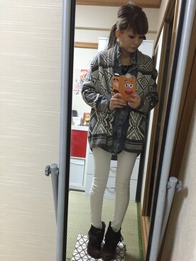 「OLD NAVY（オールドネイビー）のアイテム（その他アウター）」を使った、yoko(・∀・)さん（レディース・156cm）の冬コーディネート