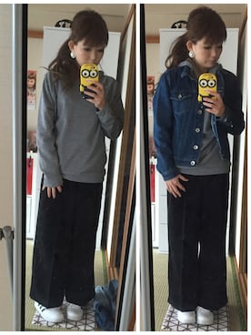 「GRL（グレイル）のアイテム（デニムジャケット）」を使った、yoko(・∀・)さん（レディース・156cm）の春コーディネート