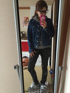 「GRL（グレイル）のアイテム（デニムジャケット）」を使った、yoko(・∀・)さん（レディース・156cm）の秋コーディネート