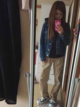 「GRL（グレイル）のアイテム（デニムジャケット）」を使った、yoko(・∀・)さん（レディース・156cm）の秋コーディネート