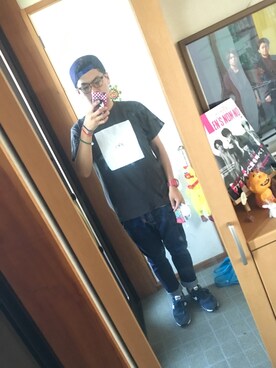 「地元バンド応援‼️」｜アドリーさん（メンズ・166cm）の夏コーディネート