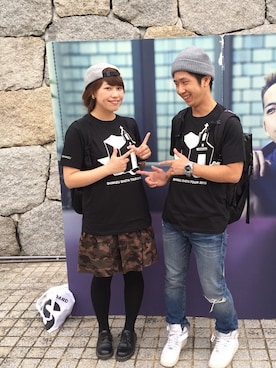 「FOREVER 21（フォーエバー トゥエンティーワン）のアイテム（キャップ、グレー系）」を使った、☻kana☻さん（レディース・162cm）の秋コーディネート