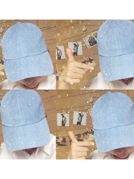 「AZUL（アズール）のアイテム（キャップ）」を使った、SAKIKAさん（レディース・157cm）の夏コーディネート