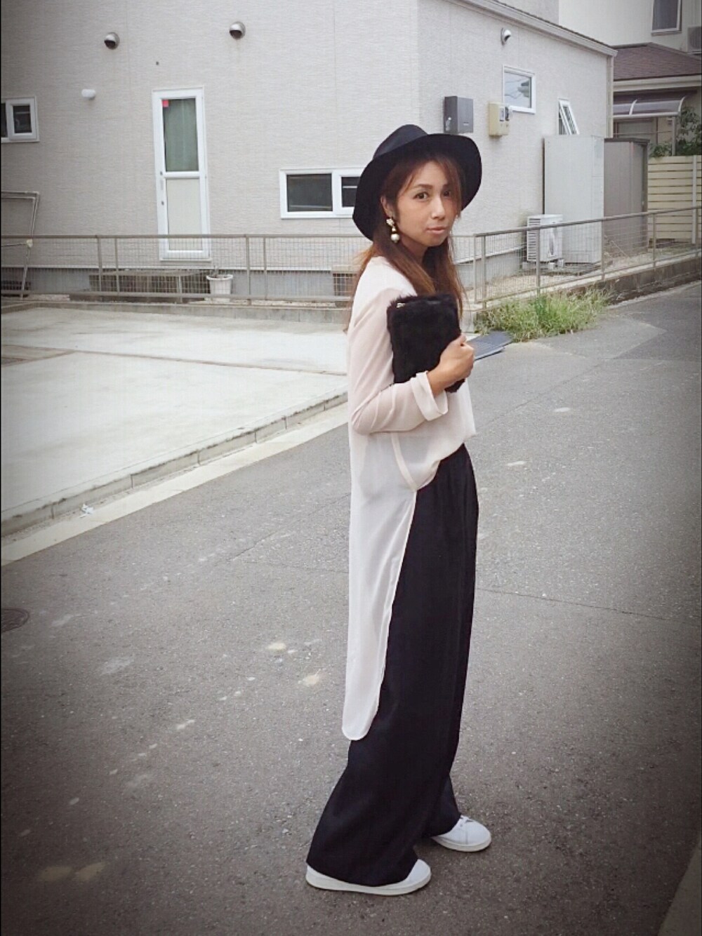 Chinatsu♡さんの「Wool wide pants（BLACK BY MOUSSY）」を使ったコーディネート