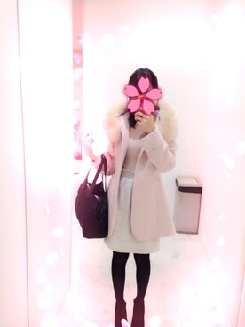 「MISCH MASCH（ミッシュマッシュ）のアイテム（その他アウター）」を使った、みゃんちゅうさん（レディース・160cm）の冬コーディネート