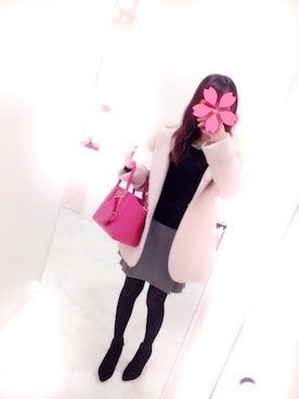 「MISCH MASCH（ミッシュマッシュ）のアイテム（その他アウター）」を使った、みゃんちゅうさん（レディース・160cm）の冬コーディネート