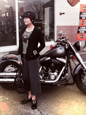 Harley Davidson ハーレーダビッドソン のハンドバッグを使ったレディース人気ファッションコーディネート Wear
