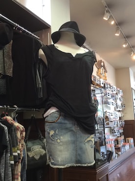 「Harley-Davidson（ハーレーダビッドソン）のアイテム（帽子）」を使った、hakkaさん（レディース・152cm）の夏コーディネート