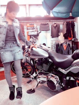 ベストを使った ハーレーダビッドソン のレディース人気ファッションコーディネート Wear