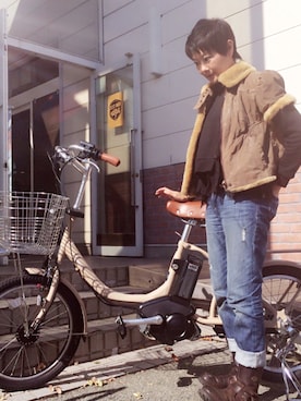 「Harley-Davidson（ハーレーダビッドソン）のアイテム（ブーツ）」を使った、hakkaさん（レディース・152cm）の秋コーディネート