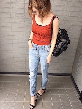 「ENVYM（アンビー）のアイテム（アクセサリー）」を使った、Sachuさん（レディース・153cm）の夏コーディネート