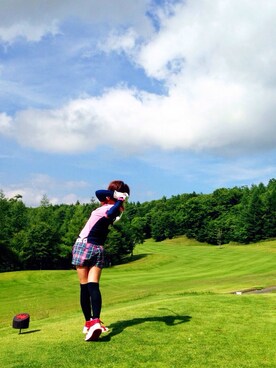 「PEARLY GATES（パーリーゲイツ）のアイテム（その他トップス）」を使った、かよたんぺろぺろさん（レディース・158cm）の冬コーディネート