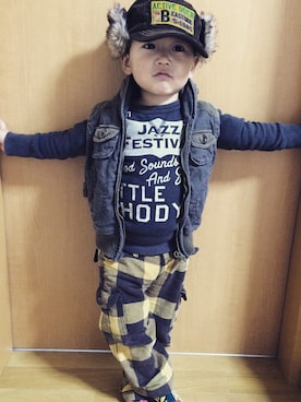 「e.a.B（エーアーベー）のアイテム（帽子）」を使った、あゆちんさん（レディース・150cm）の冬コーディネート