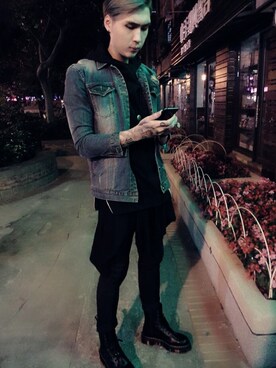 江朝暐さん(メンズ・187cm)の冬コーディネート