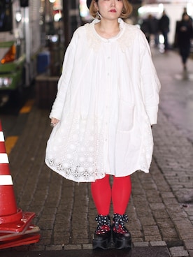 「ソックス」｜ぽこあぽこスタッフさん（レディース・148cm）の春コーディネート