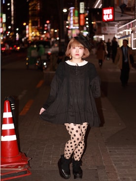 「シアータイツ」｜ぽこあぽこスタッフさん（レディース・148cm）の春コーディネート