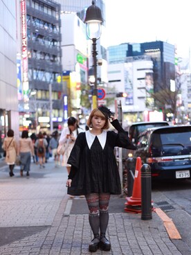 「アイテム（レッグウェア）」を使った、ぽこあぽこスタッフさん（レディース・148cm）の春コーディネート