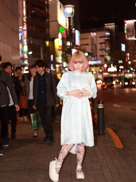 「アイテム（レッグウェア）」を使った、ぽこあぽこスタッフさん（レディース・153cm）の春コーディネート