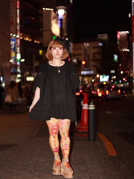 「アイテム（レッグウェア）」を使った、ぽこあぽこスタッフさん（レディース・148cm）の春コーディネート