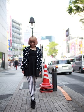 「アイテム（タイツ/ストッキング）」を使った、ぽこあぽこスタッフさん（レディース・153cm）の春コーディネート