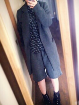 「UNIQLO（ユニクロ）のアイテム（シャツ/ブラウス、ブラック系）」を使った、KAHOCHI.さん（レディース）の夏コーディネート