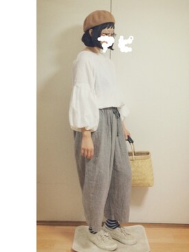 「バルーンスリーブ」｜apiさん（レディース・156cm）の秋コーディネート