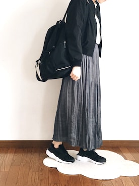 「KBF（ケイビーエフ）のアイテム（MA-1）」を使った、じゅんこさん（レディース・163cm）の春コーディネート